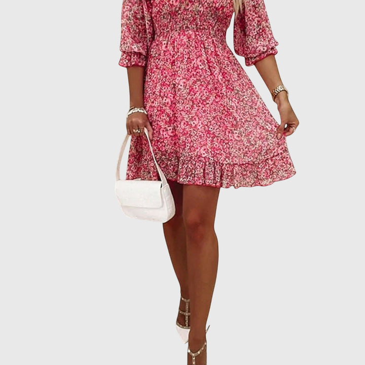 Olivia | Floral Puff Sleeve Dress