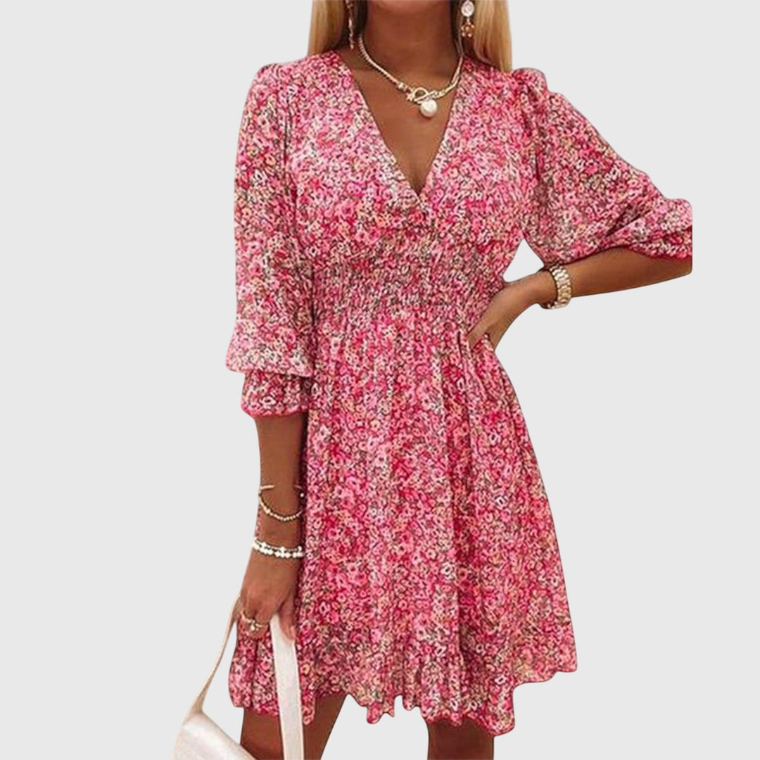 Olivia | Floral Puff Sleeve Dress