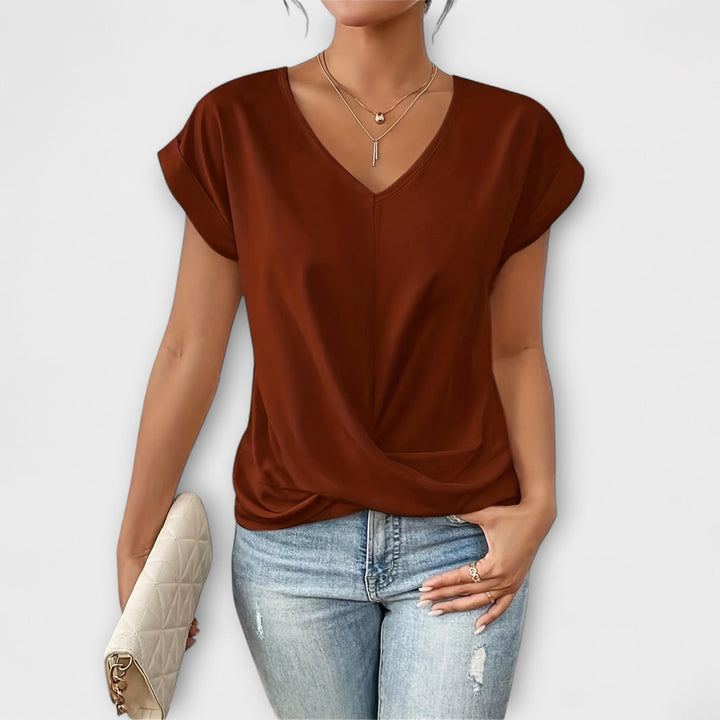 Olivia | Elegant V-neck Top
