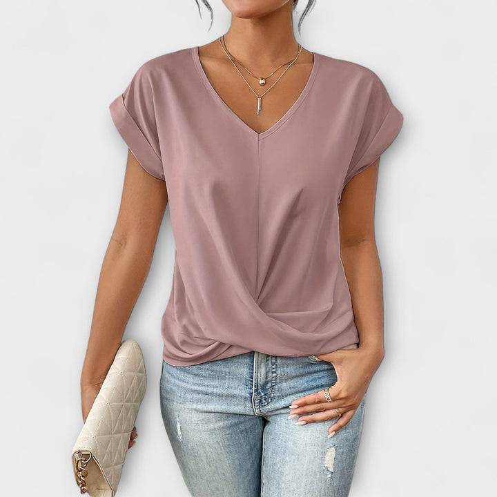 Olivia | Elegant V-neck Top