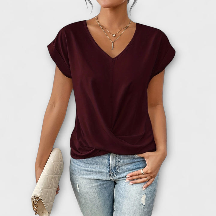 Olivia | Elegant V-neck Top
