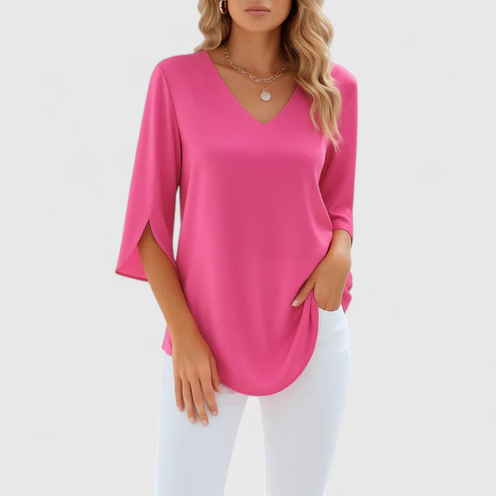 Olivia | Sophisticated V-Neck Blouse