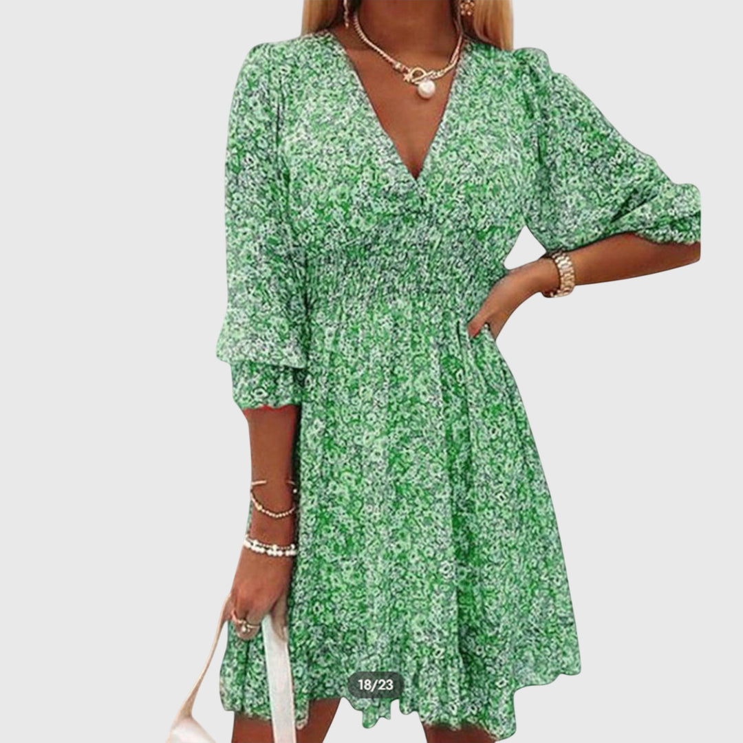 Olivia | Floral Puff Sleeve Dress