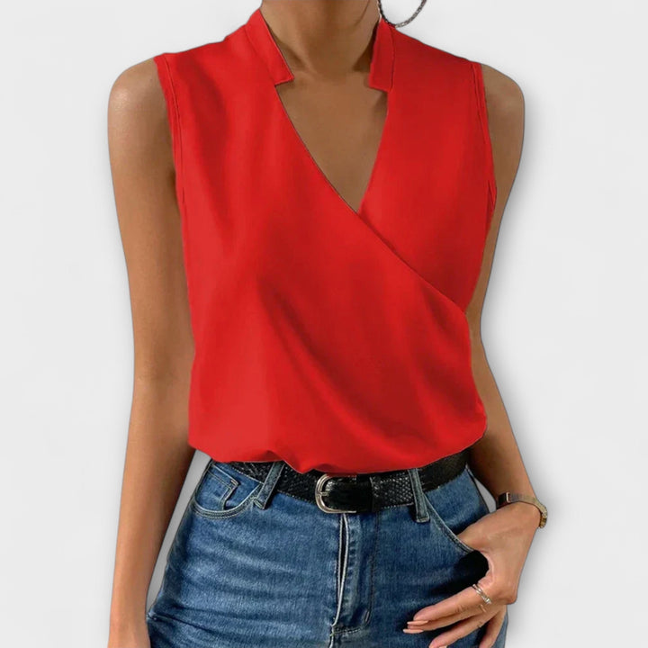 Olivia | Elegant V-neck Top