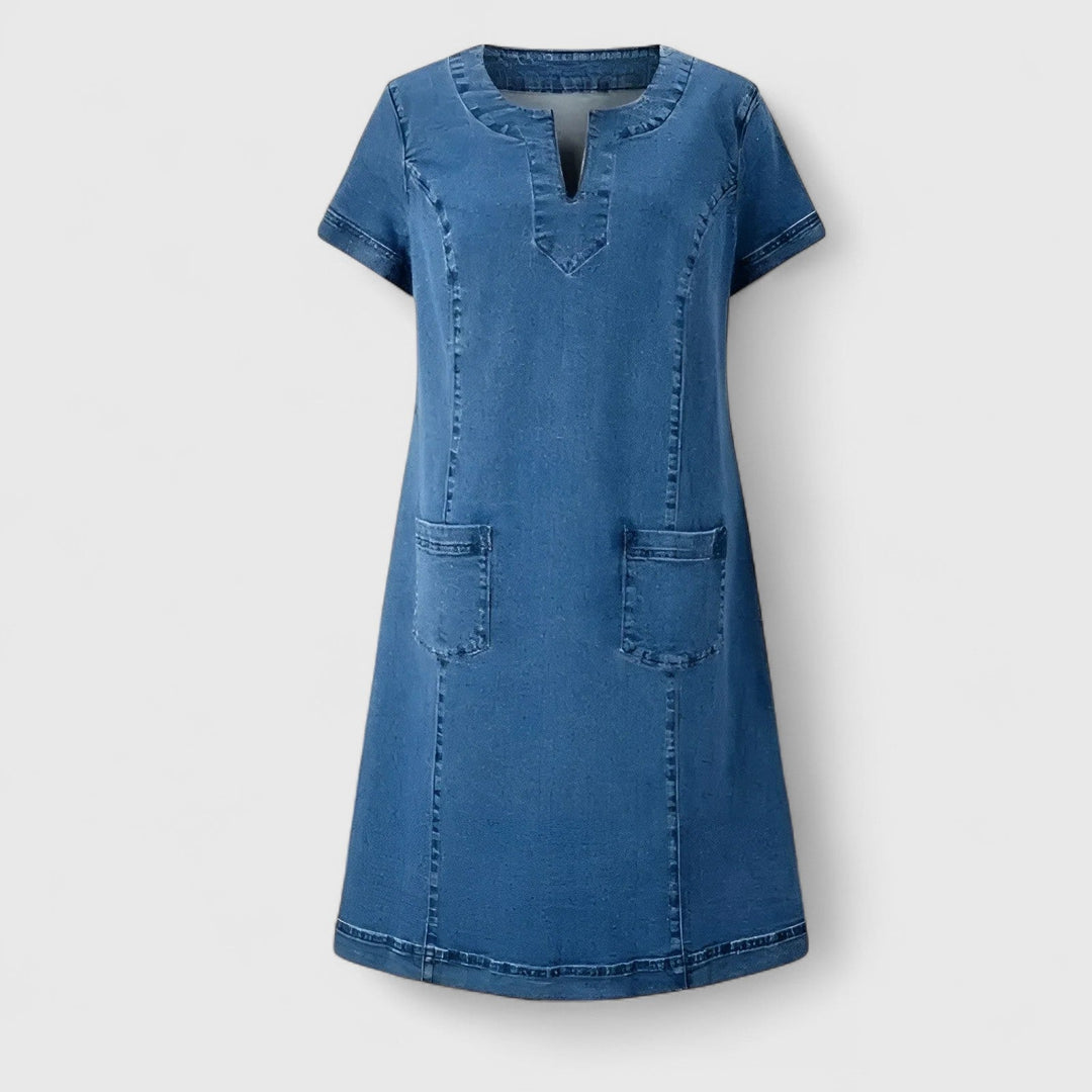 Olivia | Elegant Denim Dress