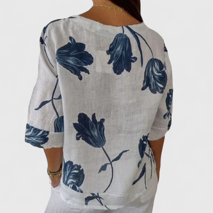 Olivia | Elegant Floral Print Blouse
