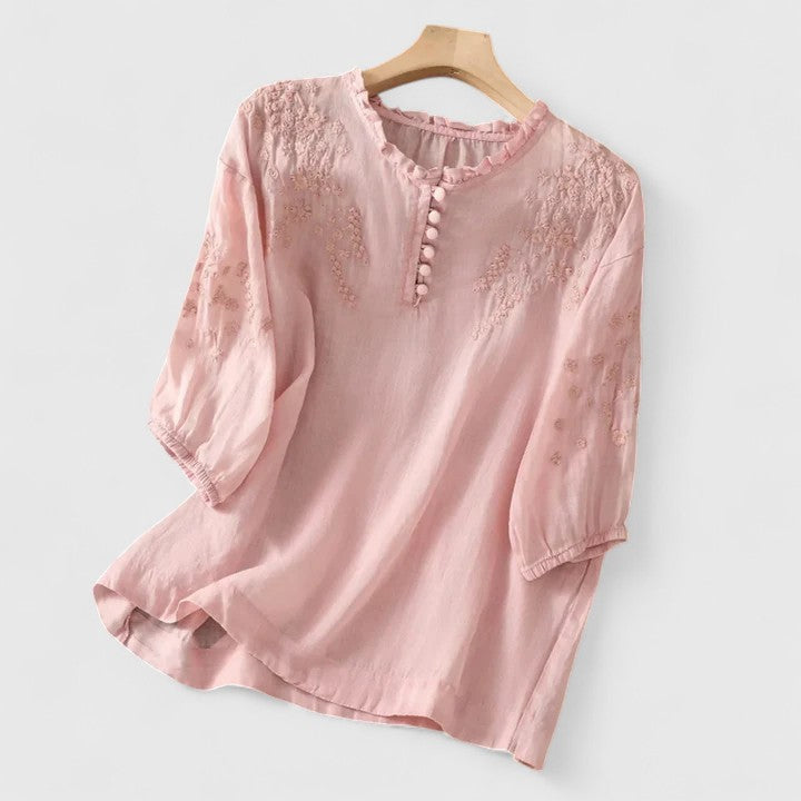 Olivia | Elegant Button-Front Blouse