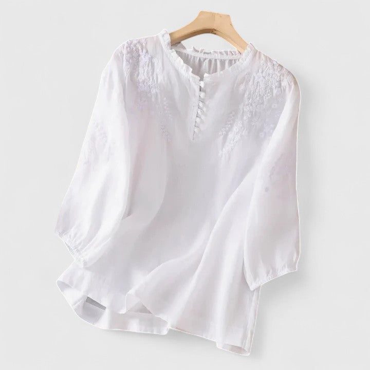 Olivia | Elegant Button-Front Blouse