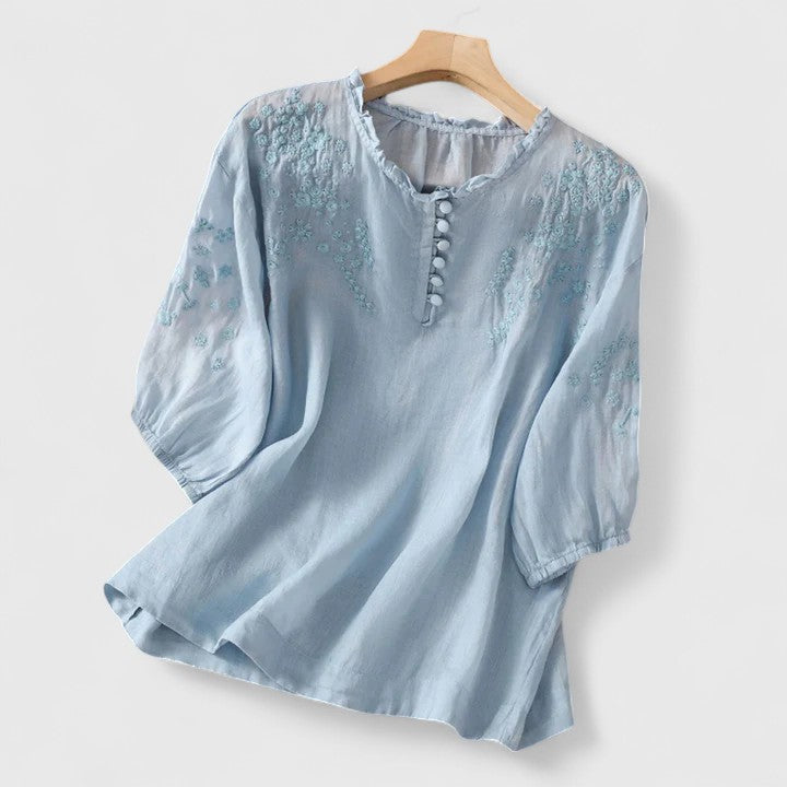 Olivia | Elegant Button-Front Blouse