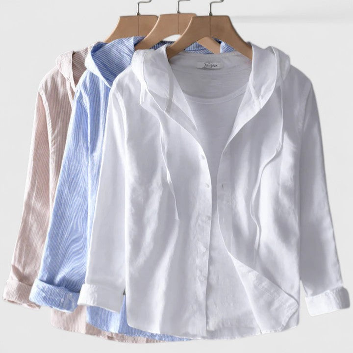 Olivia | Elegant Hooded Blouse