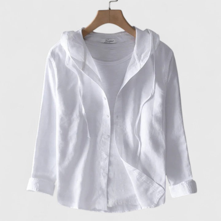 Olivia | Elegant Hooded Blouse