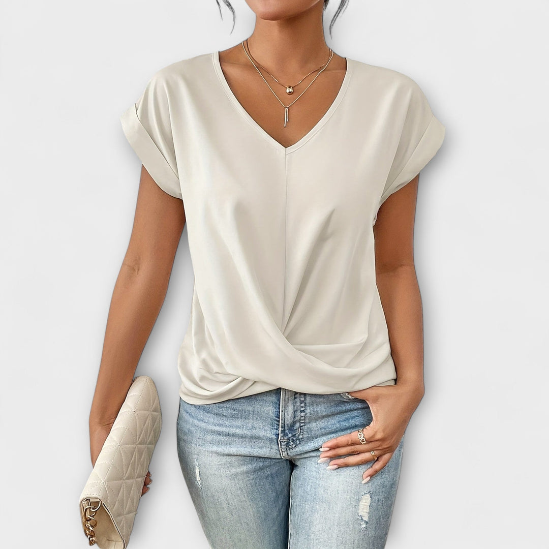 Olivia | Elegant V-neck Top