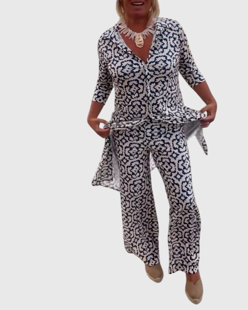 Olivia | Elegant Vintage Two-Piece Set