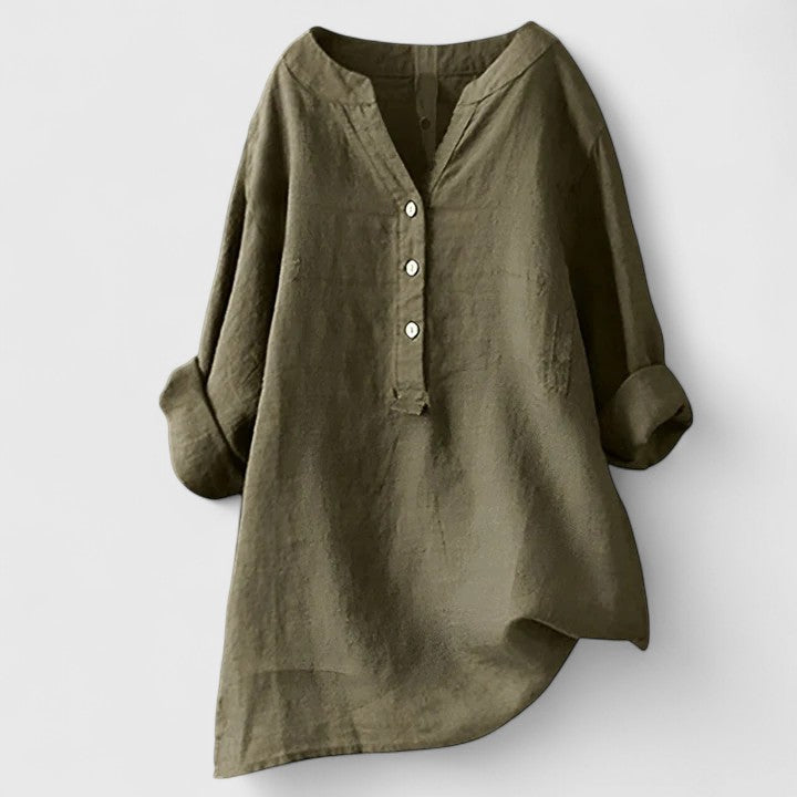Olivia | Elegant Button-Front Shirt