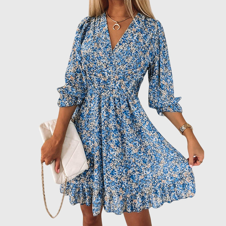 Olivia | Floral Puff Sleeve Dress