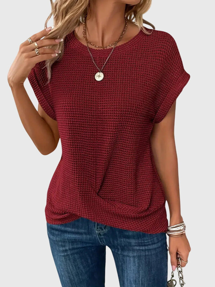 Olivia | Elegant Blouse with Crew Neck