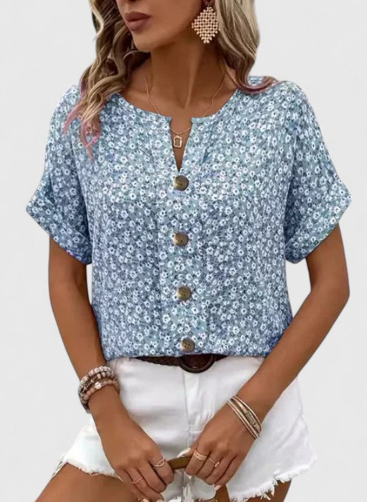 Olivia | Elegant Floral Summer Top